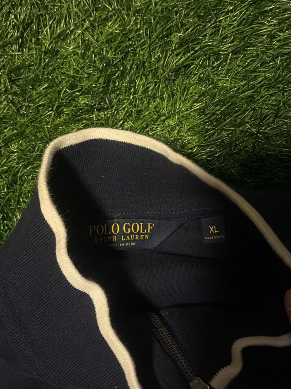 Polo by Ralph Lauren Men's Navy Quarter-Zip Sweater XL - Picture 2 of 4